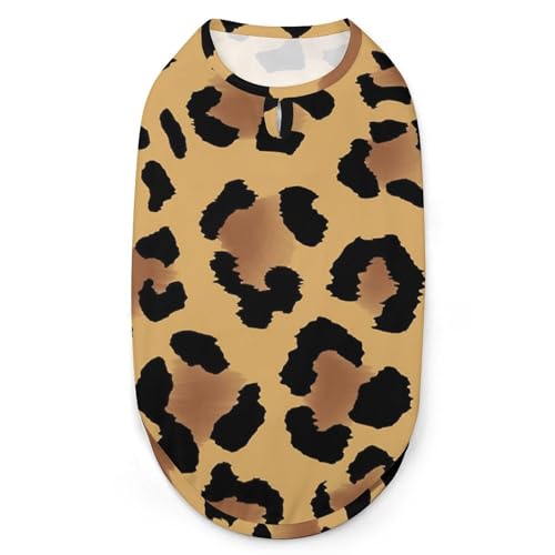 Coole Hunde-Shirts mit Leopardenmuster, Bedruckte Kleidung für Welpen, atmungsaktives Hunde-Outfit, weiches Hunde-Sweatshirt für Hunde und Katzen Coole Hunde-Shirts mit Leopardenmuster, Bedruckte Kleidung für Welpen, atmungsaktives Hunde-Outfit, weiches Hunde-Sweatshirt für Hunde und Katzen von Melbrakin