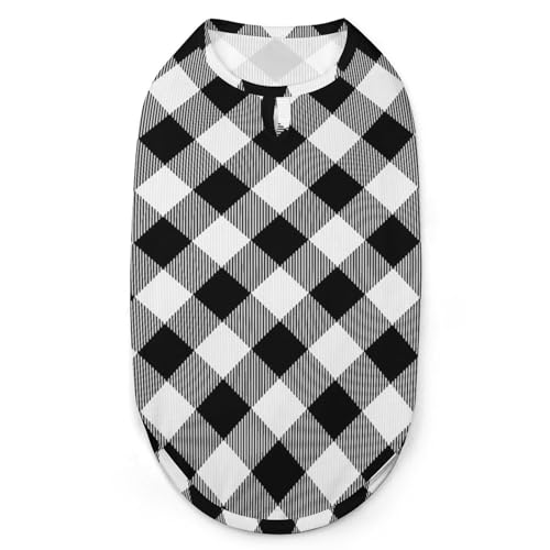 Diagonale Tartan-Halloween-Karierte Hunde-Shirts, Bedruckte Kleidung für Haustiere, Welpen-Shirts, atmungsaktives Hunde-Outfit, weiches Hunde-Sweatshirt für Haustiere, Hunde und Katzen von Melbrakin