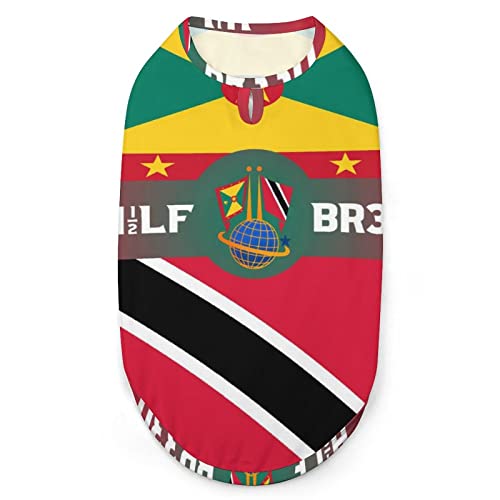 Grenada-Flagge und Trinidad und Tobago-Flagge, Haustierkleidung, Weste für Katzen und Hunde, warmes Mantel-Shirt von Melbrakin