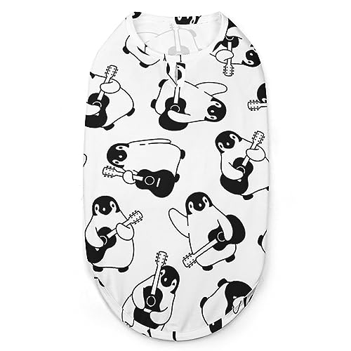 Hunde-Shirts, Bedruckte Kleidung für Haustiere, mit Pinguin, der Gitarre spielt, Haustier-T-Shirts, Coole Welpen-Shirts, atmungsaktives Hunde-Outfit, Hunde-Sweatshirt für Haustiere, Hunde, Katzen, Ha Hunde-Shirts, Bedruckte Kleidung für Haustiere, mit Pinguin, der Gitarre spielt, Haustier-T-Shirts, Coole Welpen-Shirts, atmungsaktives Hunde-Outfit, Hunde-Sweatshirt für Haustiere, Hunde, Katzen, Ha von Melbrakin