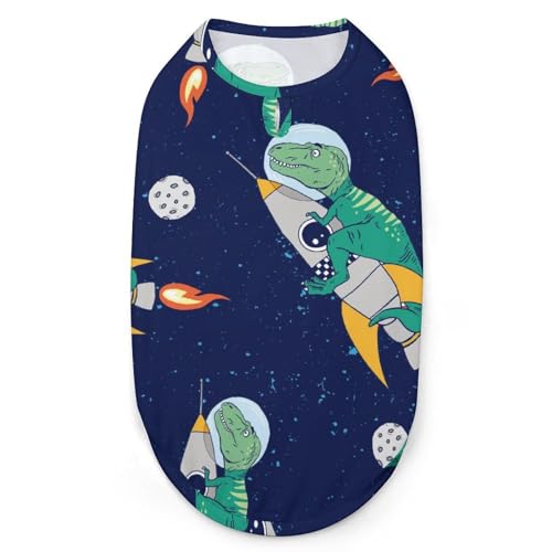 Hunde-Shirts, Bedruckte Kleidung für Haustiere mit Astronauten-Dinosaurier und Weltraum-Haustier-T-Shirts, Coole Welpen-Shirts, atmungsaktives Hunde-Outfit, Hunde-Sweatshirt für Haustiere, Hunde, Kat Hunde-Shirts, Bedruckte Kleidung für Haustiere mit Astronauten-Dinosaurier und Weltraum-Haustier-T-Shirts, Coole Welpen-Shirts, atmungsaktives Hunde-Outfit, Hunde-Sweatshirt für Haustiere, Hunde, Kat von Melbrakin