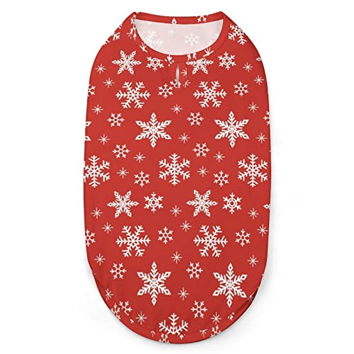 Hunde-Shirts, Bedruckte Kleidung für Haustiere mit Schneeflocke, weihnachtliche Haustier-T-Shirts, Coole Welpen-Shirts, atmungsaktives Hunde-Outfit, Hunde-Sweatshirt für Haustiere, Hunde, Katzen, Hau Hunde-Shirts, Bedruckte Kleidung für Haustiere mit Schneeflocke, weihnachtliche Haustier-T-Shirts, Coole Welpen-Shirts, atmungsaktives Hunde-Outfit, Hunde-Sweatshirt für Haustiere, Hunde, Katzen, Hau von Melbrakin