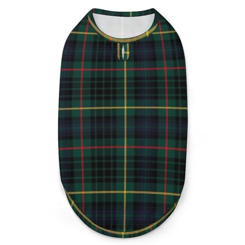 Hunde-Shirts, Bedruckte Kleidung für Haustiere mit Stewart-Jagd, Moderne Tartan-Haustier-T-Shirts, Coole Welpen-Shirts, atmungsaktives Hunde-Outfit, Hunde-Sweatshirt für Haustiere, Hunde, Katzen, Hau von Melbrakin