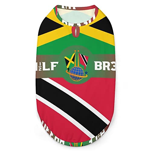 Jamaikanische Flagge und Trinidad und Tobago-Flagge, Haustierkleidung, Weste für Katzen und Hunde, warmes Mantel-Shirt von Melbrakin
