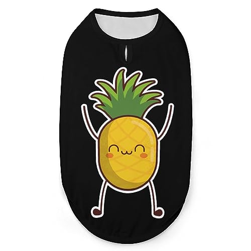 Kawaii Fruit Pine Hunde-Shirts, Haustier-Bedruckte Kleidung, Welpen-Shirts, atmungsaktives Hunde-Outfit, weiches Hunde-Sweatshirt für Haustiere, Hunde und Katzen von Melbrakin