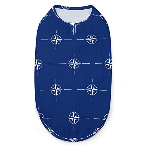 North Atlantic Treaty Organization Flagge Haustierkleidung Katze Hund Haustierweste Warmer Mantel Shirt von Melbrakin