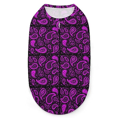 Paisley Lila Hunde-Shirts, Haustier-Bedruckte Kleidung, Welpen-Shirts, atmungsaktives Hunde-Outfit, weiches Hunde-Sweatshirt für Hunde und Katzen Paisley Lila Hunde-Shirts, Haustier-Bedruckte Kleidung, Welpen-Shirts, atmungsaktives Hunde-Outfit, weiches Hunde-Sweatshirt für Hunde und Katzen von Melbrakin