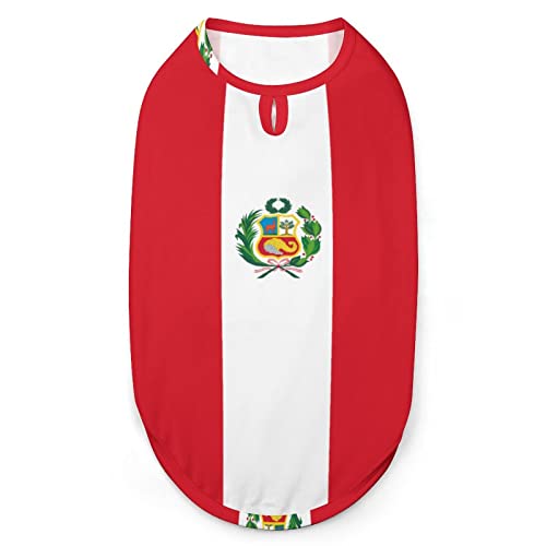 Peru Flag0 Peru Flag Haustierkleidung Katze Hund Haustier Weste Warmer Mantel Shirt von Melbrakin