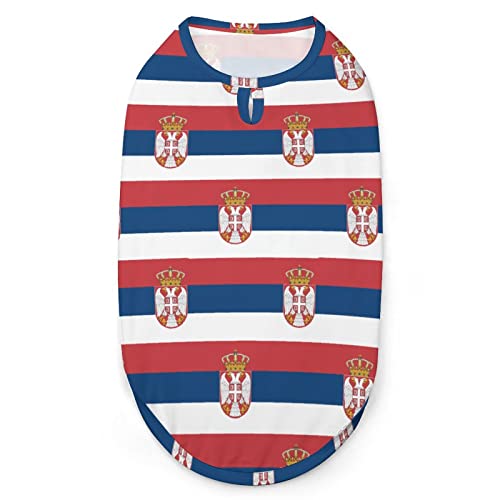 Serbische Flagge Haustierkleidung Katze Hund Haustierweste Warmer Mantel Shirt von Melbrakin