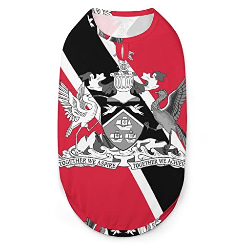 Trinidad und Tobago-Flagge, Haustierkleidung, Katze, Hund, Haustierweste, warmes Mantel-Shirt von Melbrakin