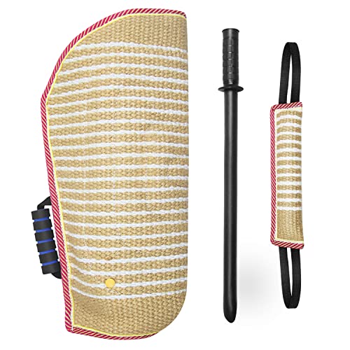 Hundebeiß-Trainingsset Hund Bissärmel Arm mit Peitsche Agitation Stick, Professionelle Hunde Trainingsgeräte Schutz für Beißen, Hundebeißkissen Zerrspielzeug, Interaktives K9 Pitbull Deutscher Hundebeiß-Trainingsset Hund Bissärmel Arm mit Peitsche Agitation Stick, Professionelle Hunde Trainingsgeräte Schutz für Beißen, Hundebeißkissen Zerrspielzeug, Interaktives K9 Pitbull Deutscher von MelkTemn