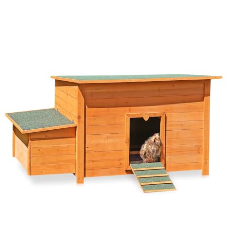 Melko Hühnerhaus 149x80x79CM Hühner Stall mit aufklappbarem Dach und 2 Nistplätzen Kleintierstall aus Holz Melko Hühnerhaus 149x80x79CM Hühner Stall mit aufklappbarem Dach und 2 Nistplätzen Kleintierstall aus Holz von Melko