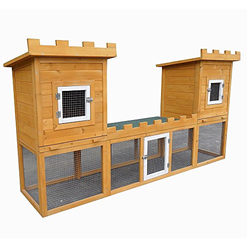 Melko Kleintierhaus-Schloss mit Freilaufgehege, 192 x 100 x 50cm, aus Holz XXL Melko Kleintierhaus-Schloss mit Freilaufgehege, 192 x 100 x 50cm, aus Holz XXL von Melko