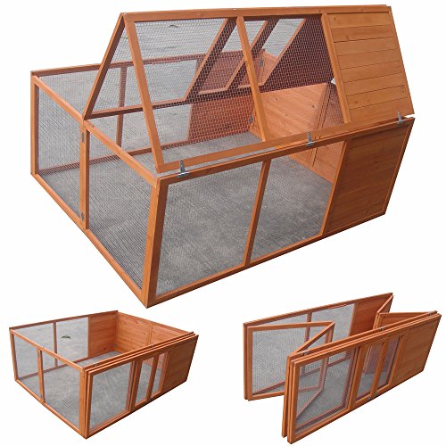 Melko Kleintierstall draußen Outdoor Klappbarer Hasenstall ca. 160x119x60 cm aus Holz mit Gitter Freilaufgehege Melko Kleintierstall draußen Outdoor Klappbarer Hasenstall ca. 160x119x60 cm aus Holz mit Gitter Freilaufgehege von Melko