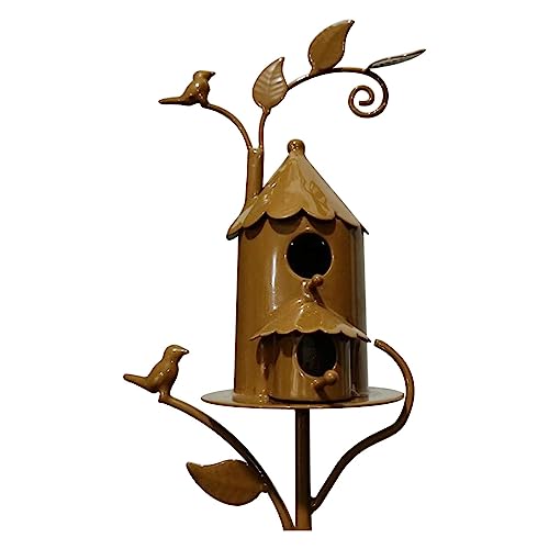 Haus Vogelnest Hofdekoration Outdoor Vogelhaus Gartendekoration Häuser für draußen Eichhörnchensicher (A, Einheitsgröße) von Memmyly