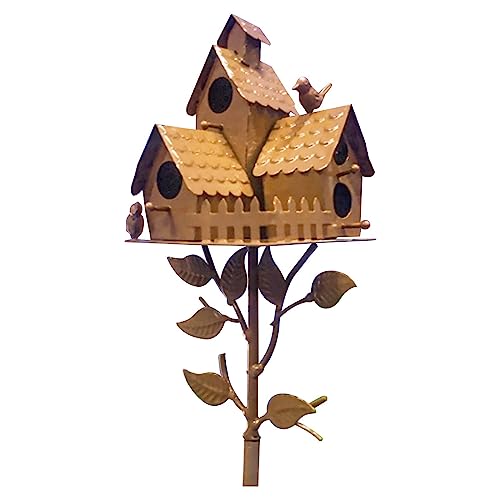 Haus Vogelnest Innenhof Dekoration Outdoor Vogelhaus Garten Dekoration Häuser für draußen Eichhörnchensicher (E, Einheitsgröße) von Memmyly