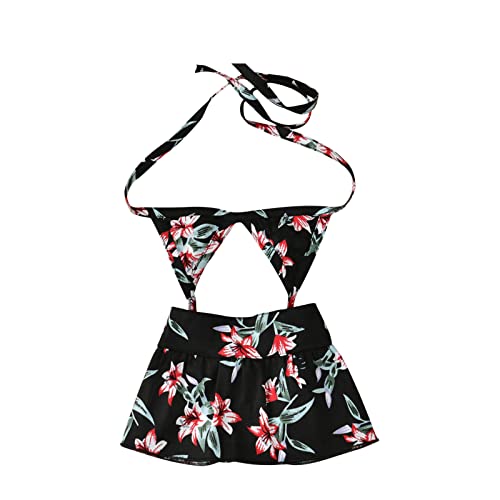 Hunde-Bikini, Badeanzug, Haustier-Bikini, Schwimmkleid, Welpen-Badeanzug, stilvoller Strand-Badeanzug, Haustierkleidung für große Hunde (Schwarz, M) von Memmyly