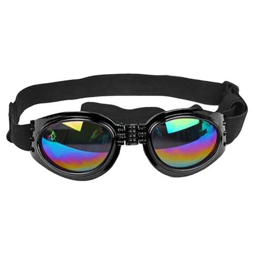 Hunde-Sonnenbrille für kleine Hunde, polarisiert, winddicht, Haustierbrille, verstellbar, faltbar, elastisches Band, geeignet für Outdoor, Camping, Reisen, Fotografie, Hundeautositz (schwarz, 9,5 x 19 Hunde-Sonnenbrille für kleine Hunde, polarisiert, winddicht, Haustierbrille, verstellbar, faltbar, elastisches Band, geeignet für Outdoor, Camping, Reisen, Fotografie, Hundeautositz (schwarz, 9,5 x 19 von Memmyly