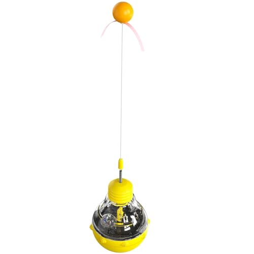 Katzenspielzeug für gelangweilte erwachsene Katzen, 2-in-1, Katzenspender, Spielzeug, Becher, interaktives Katzenspielzeug mit Teaser, Katzenfutterspender, ideal für Bewegung und Langeweile, undichte Katzenspielzeug für gelangweilte erwachsene Katzen, 2-in-1, Katzenspender, Spielzeug, Becher, interaktives Katzenspielzeug mit Teaser, Katzenfutterspender, ideal für Bewegung und Langeweile, undichte von Memmyly