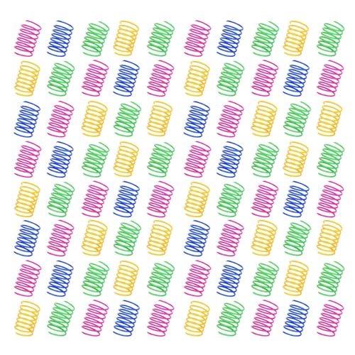 Memmyly 100 Stück breite, bunte Federn, Katzenspielzeug, Kunststoff-Spiralfedern für Katzen, interaktive Katze für Indoor-Katzen, langlebige Kunststoffspule, beruhigendes Katzenbett (Blau, Memmyly 100 Stück breite, bunte Federn, Katzenspielzeug, Kunststoff-Spiralfedern für Katzen, interaktive Katze für Indoor-Katzen, langlebige Kunststoffspule, beruhigendes Katzenbett (Blau, von Memmyly