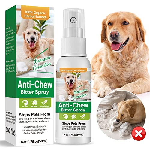 Memonotry Anti Chew Spray für Hunde – Bitterspray für Hunde stoppt das Kauen Beißen & Lecken der Möbel, kein Kauen, Hundespray für Außengärten und Innenmöbel Memonotry Anti Chew Spray für Hunde – Bitterspray für Hunde stoppt das Kauen Beißen & Lecken der Möbel, kein Kauen, Hundespray für Außengärten und Innenmöbel von Memonotry