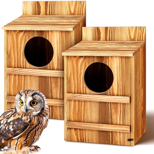 Memorywuu 2 Stück Kreischeule Haus Hölzerne Eule Vogelhaus Gebäude Großes Holz Großes Vogelhaus für Außen Rechteckige Öffnung Nistkasten mit Befestigungsschrauben und Handbuch (evtl. nicht in Memorywuu 2 Stück Kreischeule Haus Hölzerne Eule Vogelhaus Gebäude Großes Holz Großes Vogelhaus für Außen Rechteckige Öffnung Nistkasten mit Befestigungsschrauben und Handbuch (evtl. nicht in von Memorywuu
