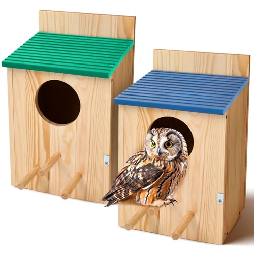 Memorywuu Vogelhaus aus Holz, groß, mit Ständer, Befestigungsschrauben und Anleitung für den Außenbereich, rechteckig, 2 Stück Memorywuu Vogelhaus aus Holz, groß, mit Ständer, Befestigungsschrauben und Anleitung für den Außenbereich, rechteckig, 2 Stück von Memorywuu