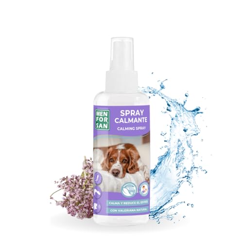 MENFORSAN Beruhigungsspray für Hunde 60ml, mit natürlichem Baldrian, baut Stress ab von Menforsan