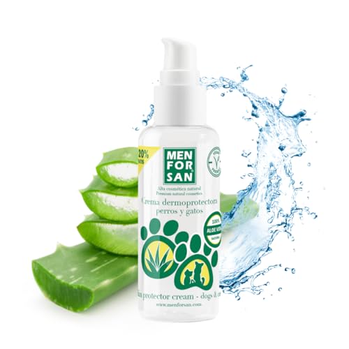 MENFORSAN Hautschützende Feuchtigkeitscreme für Hunde und Katzen 60 ml, mit 100% natürlicher Aloe Vera aus kontrolliert biologischem Anbau von Menforsan