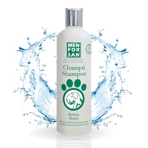 Menforsan Biotin Shampoo für Hunde | Regeneriert das Fell | Stärkt die Haarwurzeln | Verhindert seborrhoische Dermatitis | Glänzt | 300 ml Menforsan Biotin Shampoo für Hunde | Regeneriert das Fell | Stärkt die Haarwurzeln | Verhindert seborrhoische Dermatitis | Glänzt | 300 ml von Menforsan