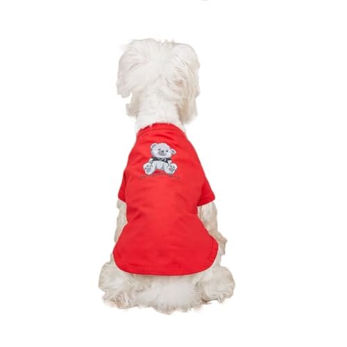 MengMengDa Hundekleidung für kleine und mittelgroße Hunde, Cartoon-T-Shirt, Hundekleidung für mittelgroße Hunde, Schnauzer, Corgi, Dackel, Welpen, atmungsaktiv, weich, Katzenkleidung (Cartoon-Rot, MengMengDa Hundekleidung für kleine und mittelgroße Hunde, Cartoon-T-Shirt, Hundekleidung für mittelgroße Hunde, Schnauzer, Corgi, Dackel, Welpen, atmungsaktiv, weich, Katzenkleidung (Cartoon-Rot, von MengMengDa
