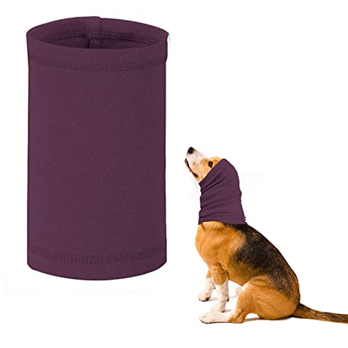 Hunde-Schlauch, Ohr- und Nackenschutz, Hunde-Ohrenschützer, Wärmer, Haustierhut, Kapuzenpullover zum Baden, Fellpflege, Feuerwerk, Komfort, Anti-Angst bei Lärm, Beruhigung (M, lila) von Menmamenma