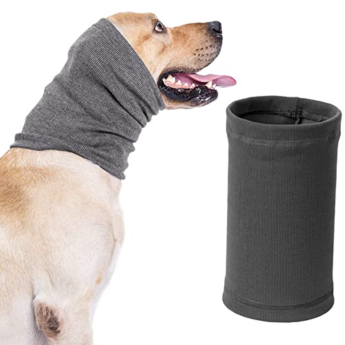 Hunde-Schlauchschal für Hunde, Hals und Ohren, Fellpflege, Ohrenschützer, Lärmschutz, hilft bei der Beruhigung von Haustieren, Kopfbedeckungen, Anti-Angstlinderung an Lärmstellen (Größe L, Grau) Hunde-Schlauchschal für Hunde, Hals und Ohren, Fellpflege, Ohrenschützer, Lärmschutz, hilft bei der Beruhigung von Haustieren, Kopfbedeckungen, Anti-Angstlinderung an Lärmstellen (Größe L, Grau) von Menmamenma