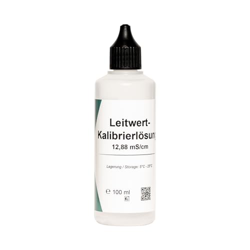 Mensura Leitwert EC Kalibrierlösung 12,88 mS/cm 100ml Leitfähigkeitskalibrierlösung Conductivity Buffer/Calibration Solution 12880 µS/cm von Mensura