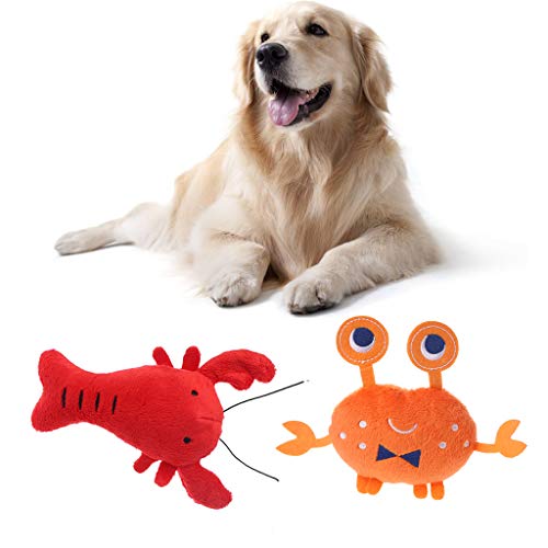 Mentin Hundespielzeug für Katzen, Hunde, Quietscher, Welpen, Plüsch, Quietscher, Krabbe und (01#) von Mentin