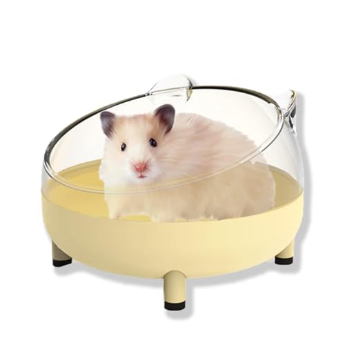 Meow&Woof Hamster-Sandbad-Behälter, großer Sandkasten, WC, Rennmaus, winziger Chinchilla-Staub-Badewanne, Sandbadewanne für Hamsterkäfig-Zubehör, 16,5 cm, Gelb Meow&Woof Hamster-Sandbad-Behälter, großer Sandkasten, WC, Rennmaus, winziger Chinchilla-Staub-Badewanne, Sandbadewanne für Hamsterkäfig-Zubehör, 16,5 cm, Gelb von Meow&Woof