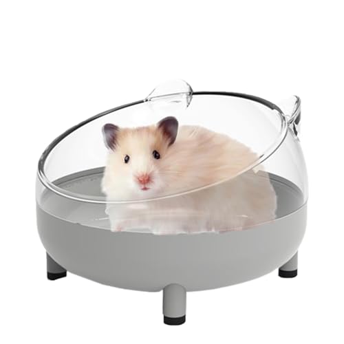 Meow&Woof Hamster-Sandbad-Behälter, großer Sandkasten, WC, Rennmaus, winziger Chinchilla-Staub-Badewanne, Sandbadewanne für Hamsterkäfig-Zubehör, 16,5 cm, Grau Meow&Woof Hamster-Sandbad-Behälter, großer Sandkasten, WC, Rennmaus, winziger Chinchilla-Staub-Badewanne, Sandbadewanne für Hamsterkäfig-Zubehör, 16,5 cm, Grau von Meow&Woof