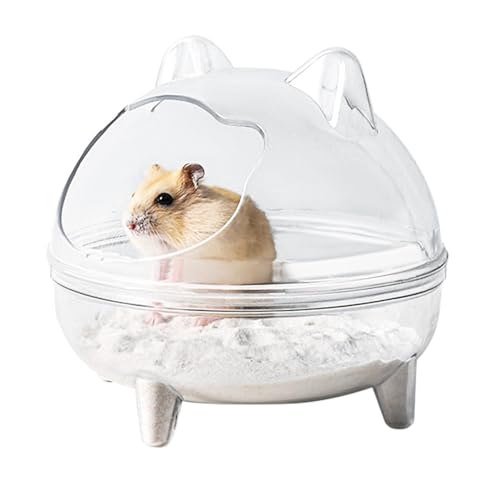 Meow&Woof Hamster-Sandbadbehälter, großer Sandkasten, Toilette, Rennmäuse, Batheoom, kleine Chinchilla-Staub-Badewanne, Sandbadbox für Hamsterkäfig-Zubehör, 11,9 x 10,9 cm von Meow&Woof