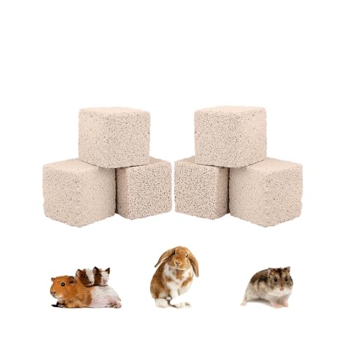 Meow&Woof Lava-Blöcke, große Kaninchen, kleine Tiere, Schleifzähne, Hamster, Kalzium-Kauspielzeug, Haustier-Kausteine für Chinchilla, Meerschweinchen, Ratte, Hase, 6 Stück Meow&Woof Lava-Blöcke, große Kaninchen, kleine Tiere, Schleifzähne, Hamster, Kalzium-Kauspielzeug, Haustier-Kausteine für Chinchilla, Meerschweinchen, Ratte, Hase, 6 Stück von Meow&Woof
