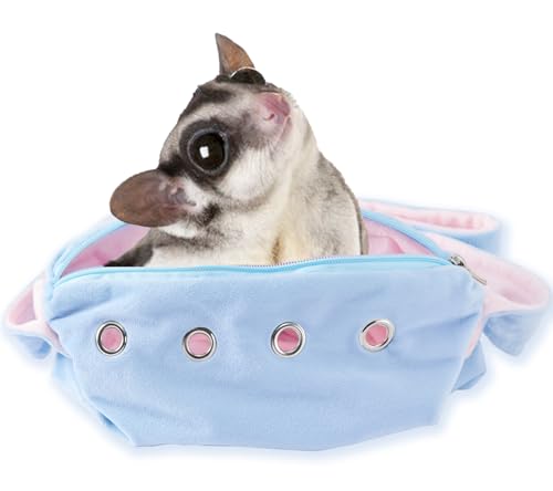 Meow&Woof Sugar Glider Bonding Pouch Tragetasche für kleine Haustiere, Tragetasche, Tragetasche, mit Gurt, Tier, Kuddler für Gleiter, Frettchen, Ratten, Igel, Hamster, Outdoor (Pink) von Meow&Woof