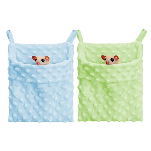 Meow&Woof Sugar Glider Bonding Pouch Tragetasche mit verstellbarem Gurt für Gleiter, Frettchen, Ratten, Igel, Hamster, kleine Haustiere, Schlafsack, 2er-Pack, Blau und Grün Meow&Woof Sugar Glider Bonding Pouch Tragetasche mit verstellbarem Gurt für Gleiter, Frettchen, Ratten, Igel, Hamster, kleine Haustiere, Schlafsack, 2er-Pack, Blau und Grün von Meow&Woof