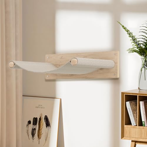 Katzenhängematte für Wand, Katzenbetten und Sitzstangen für Indoor-Katzen aus Holz, Katzenwandmöbel Betten, Katzenbett Katzen-Sitzstange zum Schlafen, Klettern und Spielen Katzenhängematte für Wand, Katzenbetten und Sitzstangen für Indoor-Katzen aus Holz, Katzenwandmöbel Betten, Katzenbett Katzen-Sitzstange zum Schlafen, Klettern und Spielen von MeowHomm