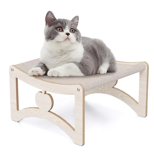 MeowHomm Katzenbett, hölzerne Katzenhängematte für Indoor-Katzen, atmungsaktives Katzenschaukelbett für Kätzchen, Welpen, Kaninchen und kleine Haustiere, Haustiermöbel, Schlafbett MeowHomm Katzenbett, hölzerne Katzenhängematte für Indoor-Katzen, atmungsaktives Katzenschaukelbett für Kätzchen, Welpen, Kaninchen und kleine Haustiere, Haustiermöbel, Schlafbett von MeowHomm