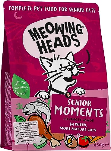 Meowing Heads Katzenfutter Trocken - Herzhaftes Hähnchen für Senioren - 100% Natürliches Huhn mit Fisch, keine künstlichen Geschmacksverstärker, Getreidefrei, 450g von Meowing Heads