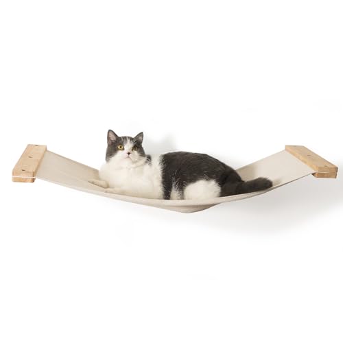 Wandhängematte für Katzen, 91x33 cm Katzensofa, Katzenregal und Sitzplatz, Katzenbrücke, Wandregale für Katzen, Wandmontierte Hängematte für kleine, mittlere und große Katzen Wandhängematte für Katzen, 91x33 cm Katzensofa, Katzenregal und Sitzplatz, Katzenbrücke, Wandregale für Katzen, Wandmontierte Hängematte für kleine, mittlere und große Katzen von Meowoou