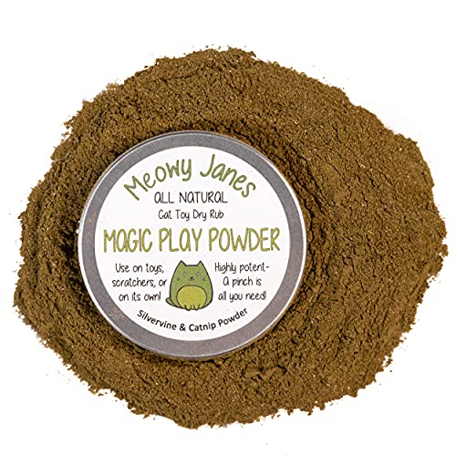 Meowy Janes All Natural Magic Cat Play Powder – Katzenminze und Silbervine Pulver Mischung – Katzenspielzeug trocken reiben Meowy Janes All Natural Magic Cat Play Powder – Katzenminze und Silbervine Pulver Mischung – Katzenspielzeug trocken reiben von Meowy Janes