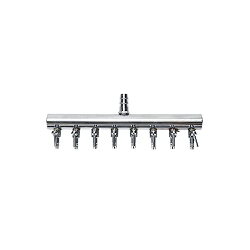 Meprotal Edelstahl 8-Wege Aquarium Luftstromregelung Hebelventil Aquarium Luftpumpe Verteiler Splitter von Meprotal