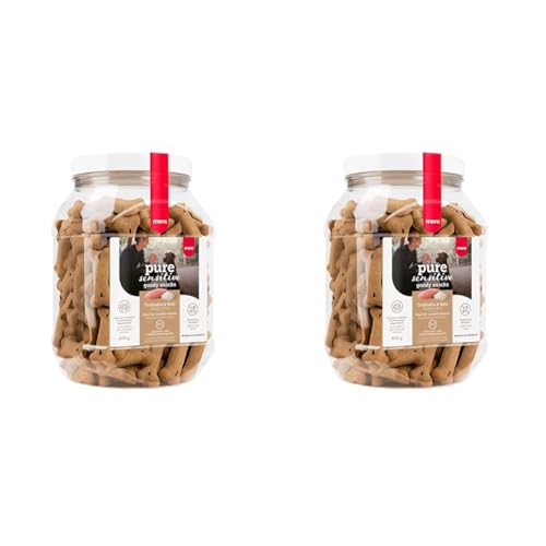 MERA Pure Sensitive Goody Snack, gesunde Leckerlis für Sensible Hunde, Hundeleckerli aus Truthahn und Reis, Hundesnack glutenfrei zum Training (600 g) (Packung mit 2) von MERA