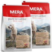 MERA Pure Sensitive fresh meat Adult Rind & Kartoffel 2x12,5 kg von MERA