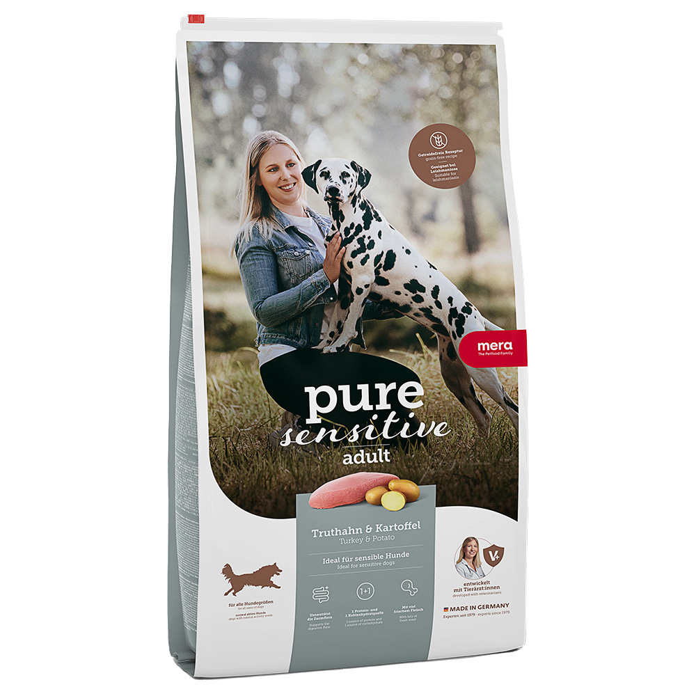 mera pure sensitive Adult Truthahn & Kartoffel getreidefrei - Sparpaket: 2 x 12,5 kg mera pure sensitive Adult Truthahn & Kartoffel getreidefrei - Sparpaket: 2 x 12,5 kg von mera